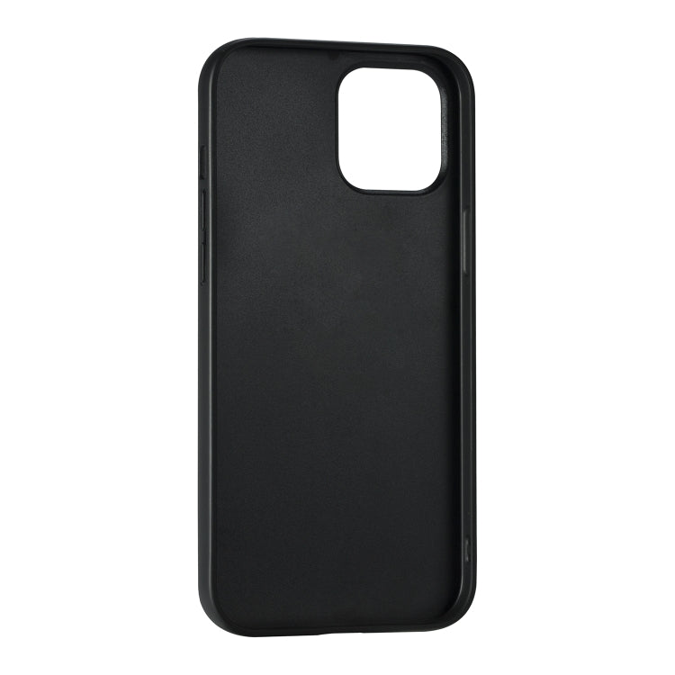 For iPhone 12 / 12 Pro Denior DV Elastic Card PU Back Cover Phone Case(Blue) - iPhone 12 / 12 Pro Cases by Denior | Online Shopping UK | buy2fix