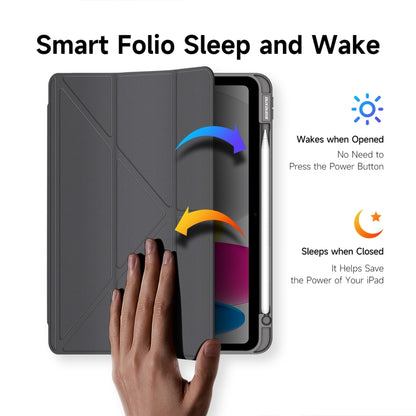 For iPad 2025 / 2022 DUX DUCIS Magi Series Smart Leather Tablet Case(Grey) - iPad 2025 / 2022 Cases by DUX DUCIS | Online Shopping UK | buy2fix