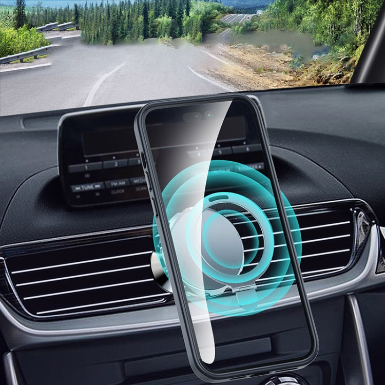 For iPhone 14 Yadun Holder Magsefe Phone Case(Morning Fog Transparent) by buy2fix