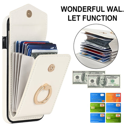 For iPhone SE 2022 / SE 2020 / 8 / 7 Anti-theft RFID Card Slot Phone Case(Beige) - iPhone SE 2022 / 2020 / 8 / 7 Cases by buy2fix | Online Shopping UK | buy2fix