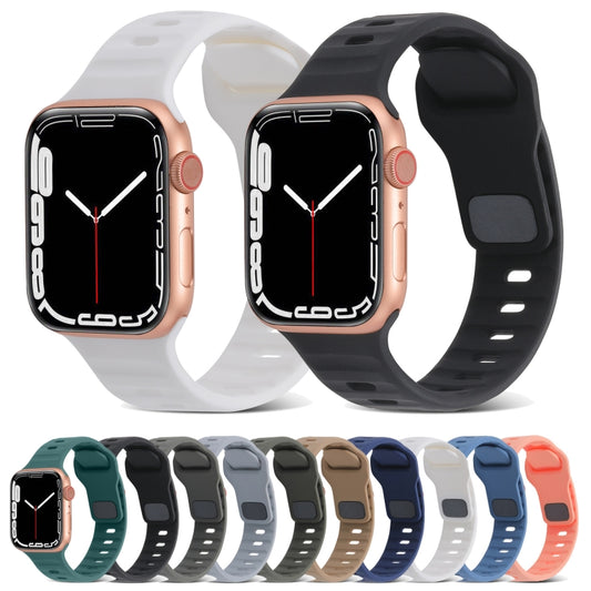 Sports Silicone Watch Band for Apple Watch Series 9&8&7 41mm / SE 3&SE 2&6&SE&5&4 40mm / 3&2&1 38mm(Blue) by buy2fix