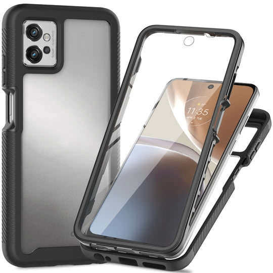 For Motorola Moto G32 Starry Sky Full Body Hybrid Shockproof Phone Case(Black)
