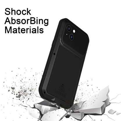 For iPhone 14 LOVE MEI Metal Shockproof Life Waterproof Dustproof Phone Case(White) by LOVE MEI