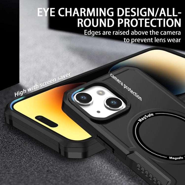 For iPhone 14 MagSafe Shockproof Armor Phone Case(Black) by buy2fix