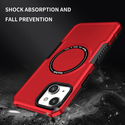For iPhone 14 MagSafe Shockproof Armor Phone Case(Red) by buy2fix