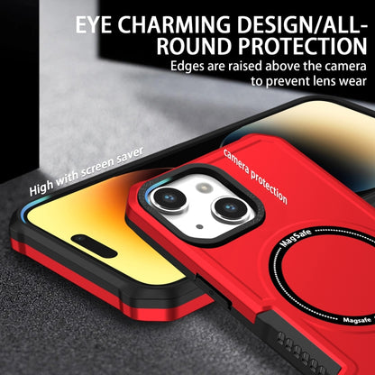 For iPhone 14 MagSafe Shockproof Armor Phone Case(Red) by buy2fix