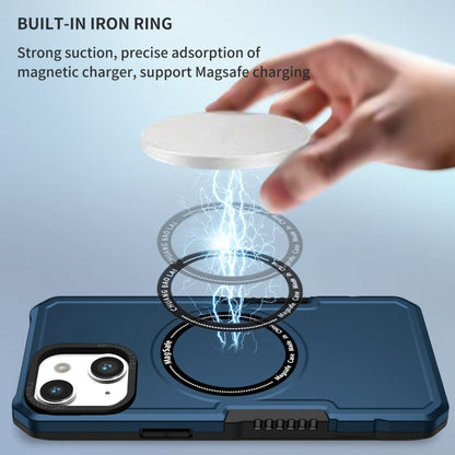For iPhone 14 MagSafe Shockproof Armor Phone Case(Dark Blue) by buy2fix