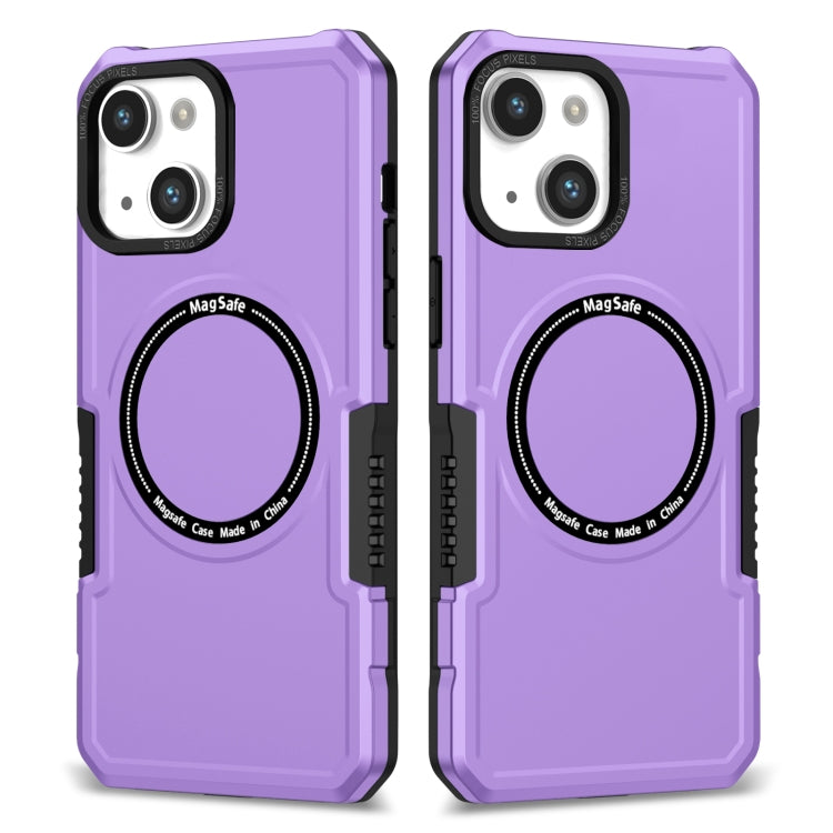 For iPhone 14 MagSafe Shockproof Armor Phone Case(Purple) by buy2fix