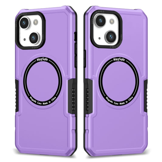 For iPhone 14 MagSafe Shockproof Armor Phone Case(Purple) by buy2fix