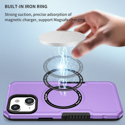 For iPhone 14 MagSafe Shockproof Armor Phone Case(Purple) by buy2fix