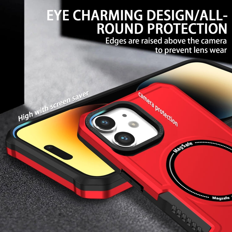 For iPhone 12 MagSafe Shockproof Armor Phone Case(Red) by buy2fix