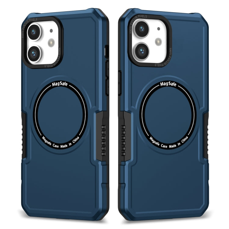 For iPhone 12 MagSafe Shockproof Armor Phone Case(Dark Blue) by buy2fix