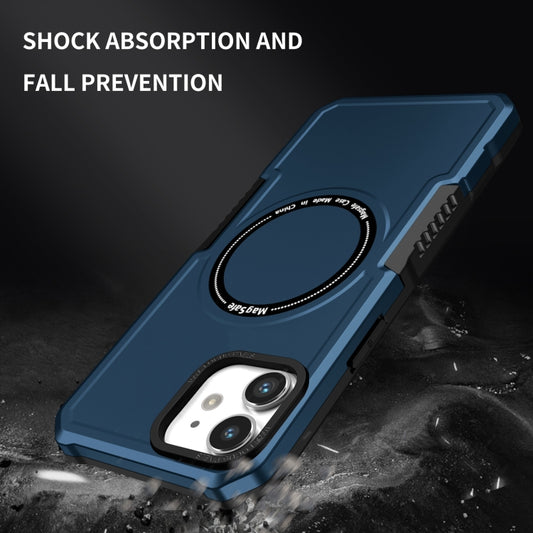 For iPhone 12 MagSafe Shockproof Armor Phone Case(Dark Blue) by buy2fix