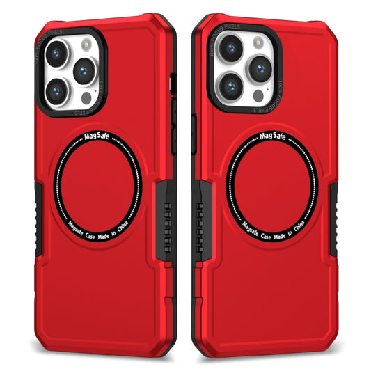 For iPhone 12 Pro MagSafe Shockproof Armor Phone Case(Red) by buy2fix