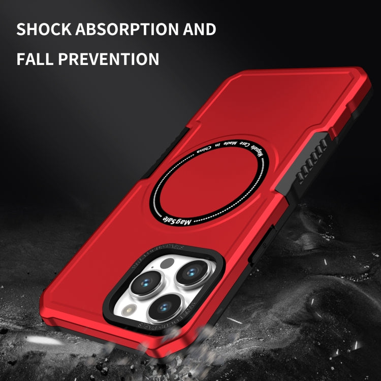 For iPhone 12 Pro MagSafe Shockproof Armor Phone Case(Red) by buy2fix