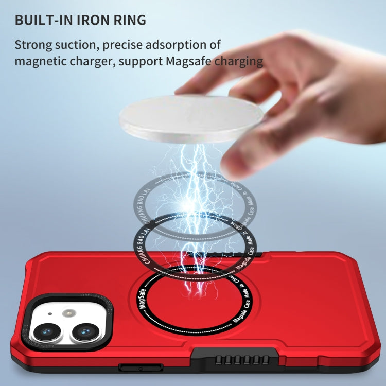 For iPhone 11 MagSafe Shockproof Armor Phone Case(Red) by buy2fix