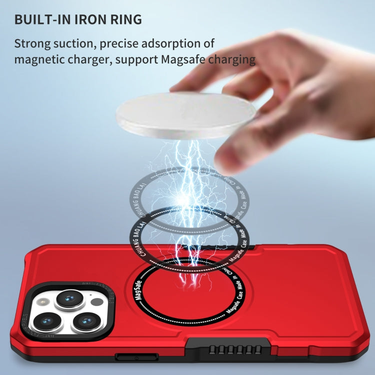 For iPhone 11 Pro Max MagSafe Shockproof Armor Phone Case(Red) by buy2fix