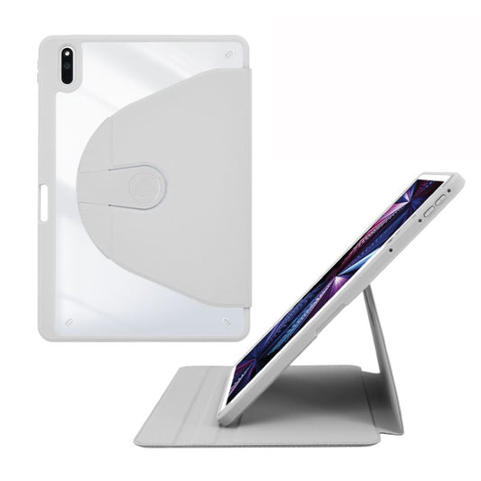 For Huawei MatePad Pro 11 2022 Acrylic 360 Degree Rotation Holder Tablet Leather Case(Grey) - Huawei by buy2fix | Online Shopping UK | buy2fix