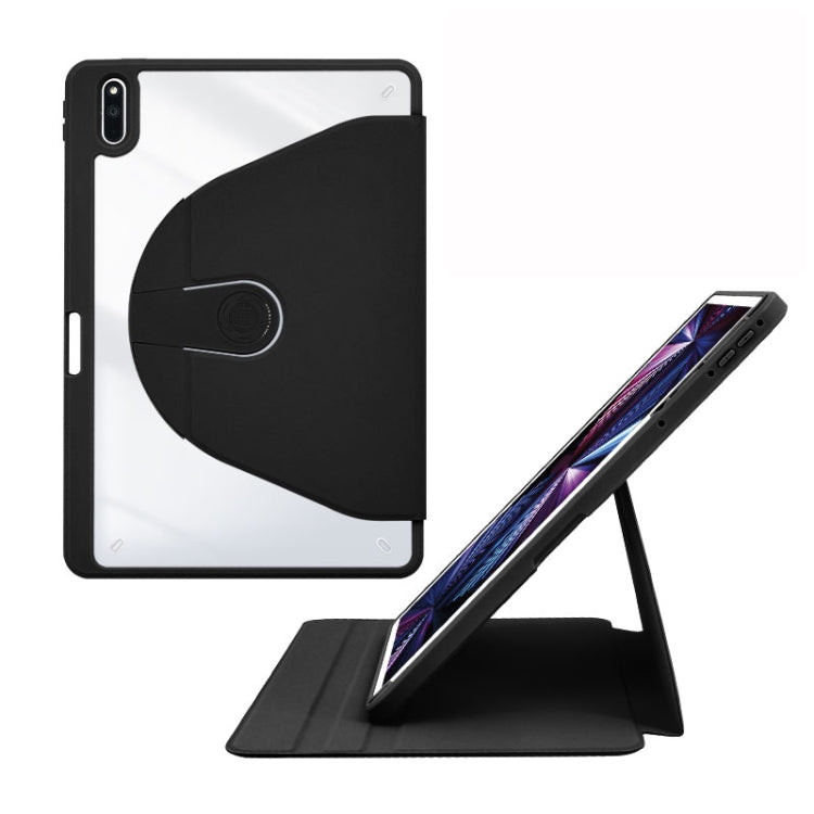 For Huawei MatePad Pro 11 2022 Acrylic 360 Degree Rotation Holder Tablet Leather Case(Black) - Huawei by buy2fix | Online Shopping UK | buy2fix