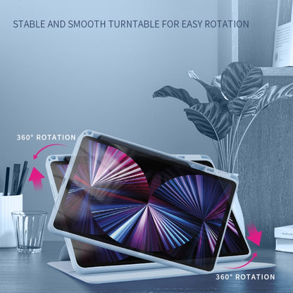 For Honor Pad 8 12 inch 2022 Acrylic 360 Degree Rotation Holder Tablet Leather Case(White Ice) - Honor by buy2fix | Online Shopping UK | buy2fix