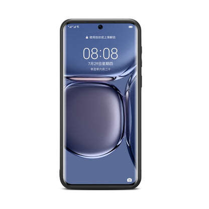 For Huawei P50 Denior DV Elastic Card PU Back Cover Phone Case(Grey) - Huawei Cases by Denior | Online Shopping UK | buy2fix