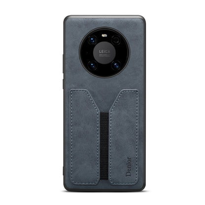 For Huawei Mate 40 Pro Denior DV Elastic Card PU Back Cover Phone Case(Grey) - Huawei Cases by Denior | Online Shopping UK | buy2fix