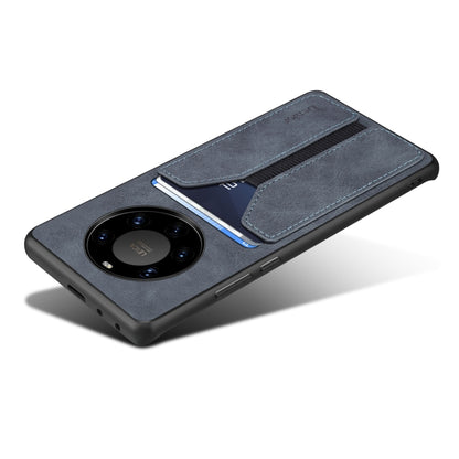 For Huawei Mate 40 Pro+ Denior DV Elastic Card PU Back Cover Phone Case(Grey) - Huawei Cases by Denior | Online Shopping UK | buy2fix