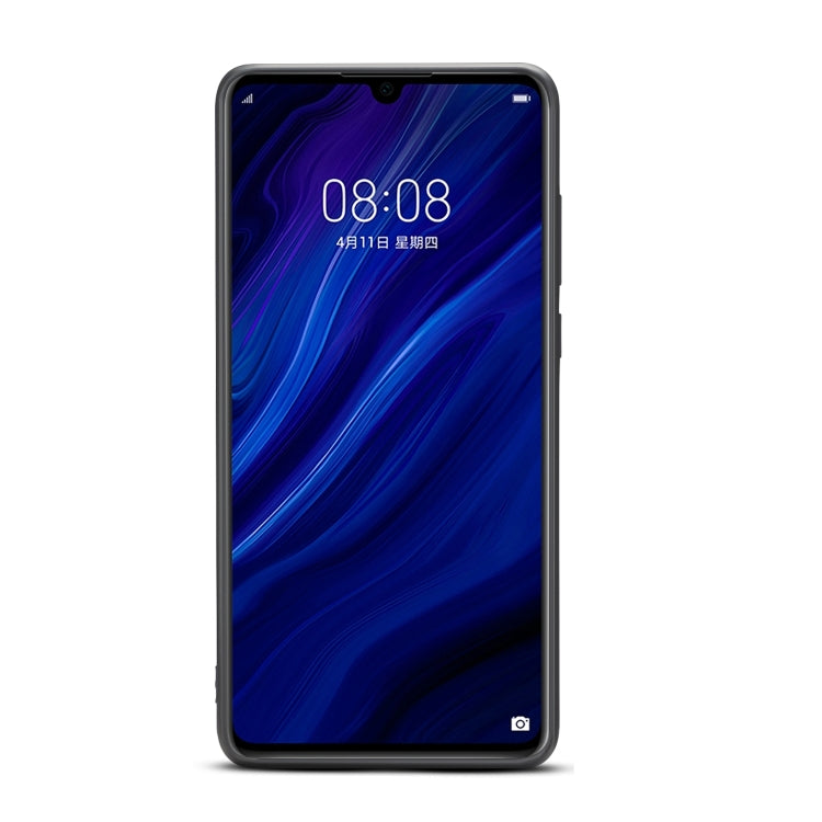 For Huawei P30 Denior DV Elastic Card PU Back Cover Phone Case(Grey) - Huawei Cases by Denior | Online Shopping UK | buy2fix