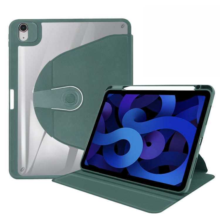 For iPad 2025 / 2022 Acrylic 360 Degree Rotation Holder Tablet Leather Case(Emerald Green) - iPad 2025 / 2022 Cases by buy2fix | Online Shopping UK | buy2fix