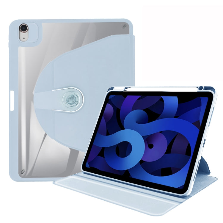 For iPad mini 6 / mini 2024 Acrylic 360 Degree Rotation Holder Tablet Leather Case(White Ice) - iPad mini 6 Cases by buy2fix | Online Shopping UK | buy2fix