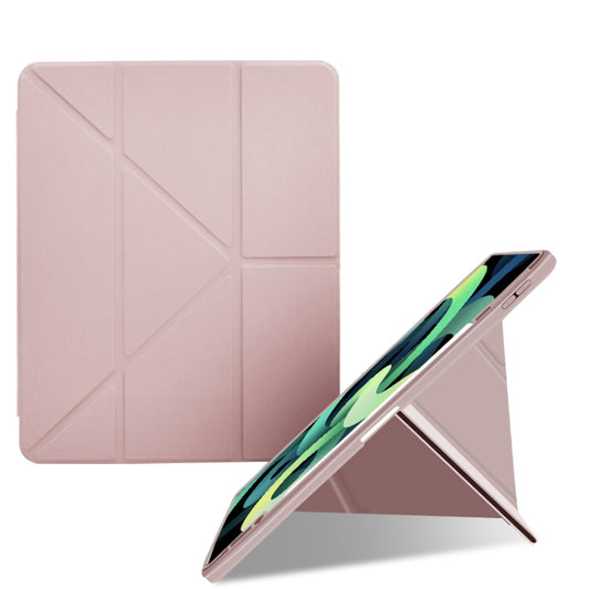 Acrylic 2 in 1 Y-fold Smart Leather Tablet Case For iPad Pro 11 2022 / 2021 / 2020 / 2018 / Air 5 2022 / Air 2020 10.9(Pink) - iPad Pro 11 (2022/2021) Cases by buy2fix | Online Shopping UK | buy2fix