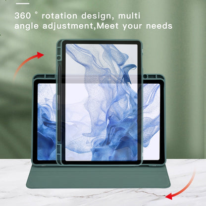 For Samsung Galaxy Tab S8 / S7 Acrylic 360 Degree Rotation Holder Tablet Leather Case(Purple) - Galaxy Tab S8 Cases by buy2fix | Online Shopping UK | buy2fix