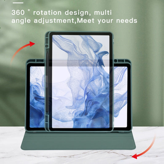 For Samsung Galaxy Tab S8 / S7 Acrylic 360 Degree Rotation Holder Tablet Leather Case(Purple) - Galaxy Tab S8 Cases by buy2fix | Online Shopping UK | buy2fix