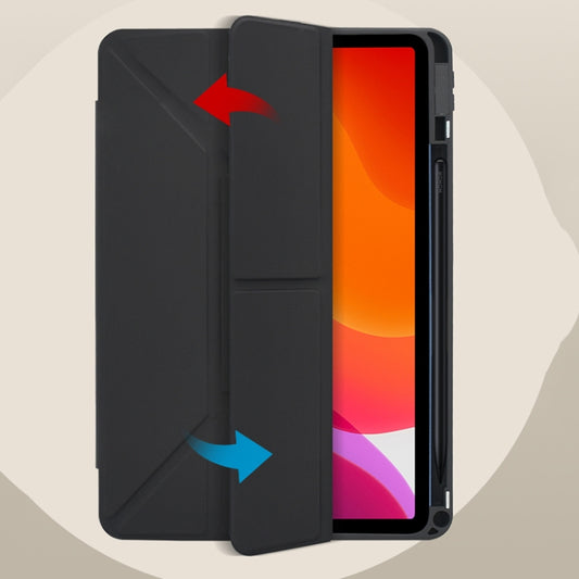 For Samsung Galaxy Tab S7+ / S8+ Acrylic 2 in 1 Y-fold Smart Leather Tablet Case(Ice White) - Galaxy Tab S8+ Cases by buy2fix | Online Shopping UK | buy2fix