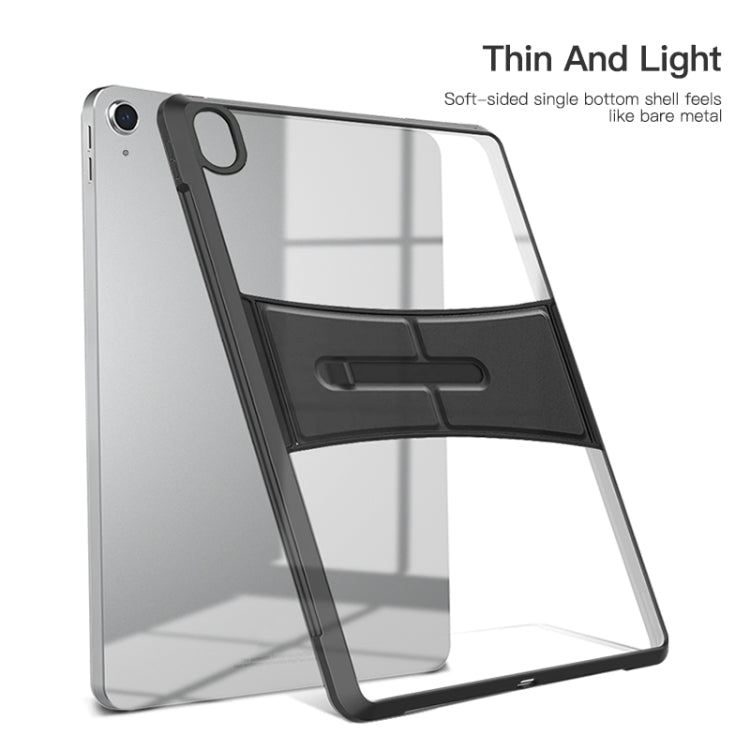 For iPad 2025 / 2022 Acrylic TPU Transparent Tablet Protective Case with Holder(Black) - iPad 2025 / 2022 Cases by buy2fix | Online Shopping UK | buy2fix