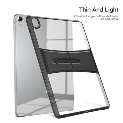For iPad 2025 / 2022 Acrylic TPU Transparent Tablet Protective Case with Holder(Black) - iPad 2025 / 2022 Cases by buy2fix | Online Shopping UK | buy2fix