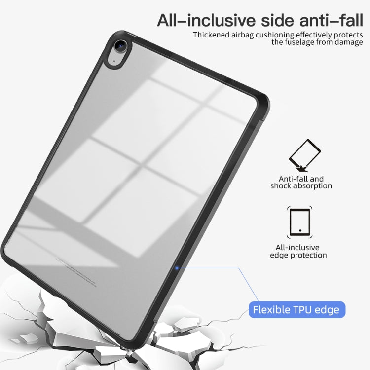 For iPad 2025 / 2022 Acrylic TPU Transparent Tablet Protective Case(Black) - iPad 2025 / 2022 Cases by buy2fix | Online Shopping UK | buy2fix