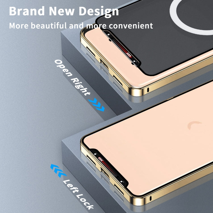 For Google Pixel 8a MagSafe Magnetic Frosted Metal Phone Case(Gold) - Google Cases by buy2fix | Online Shopping UK | buy2fix