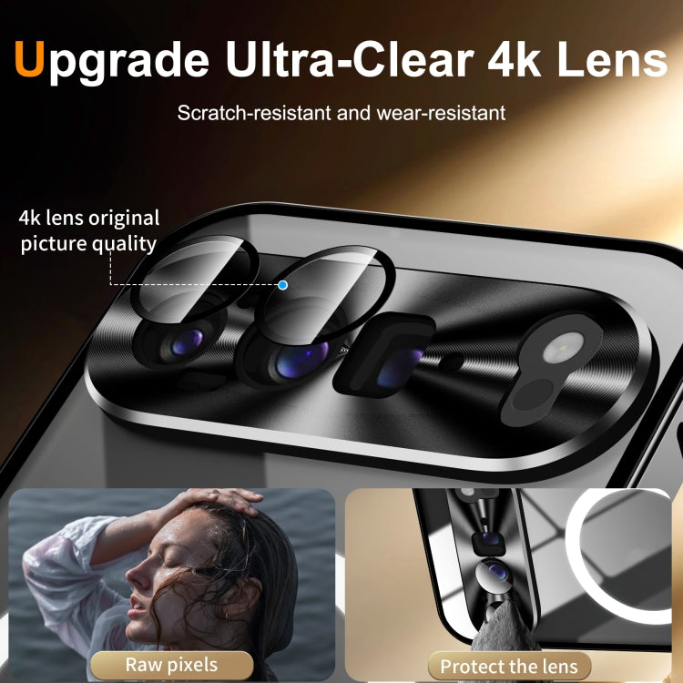 For Google Pixel 9 Pro XL MagSafe Magnetic Frosted Metal Phone Case(Black) by buy2fix