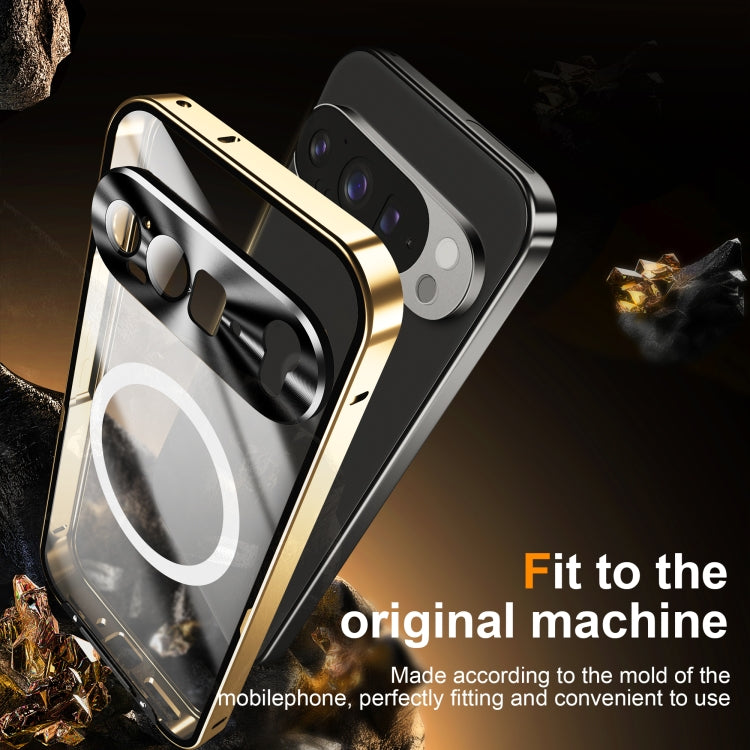 For Google Pixel 9 Pro XL MagSafe Magnetic Frosted Metal Phone Case(Gold) by buy2fix