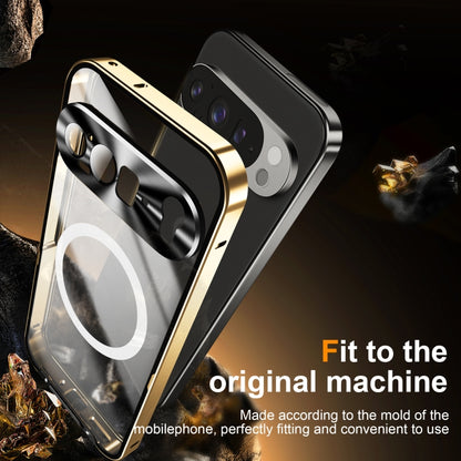 For Google Pixel 9 Pro XL MagSafe Magnetic Frosted Metal Phone Case(Gold) by buy2fix