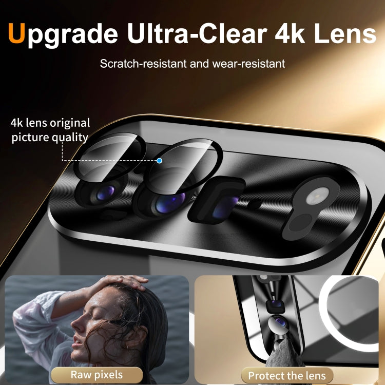 For Google Pixel 9 Pro XL MagSafe Magnetic Frosted Metal Phone Case(Gold) by buy2fix