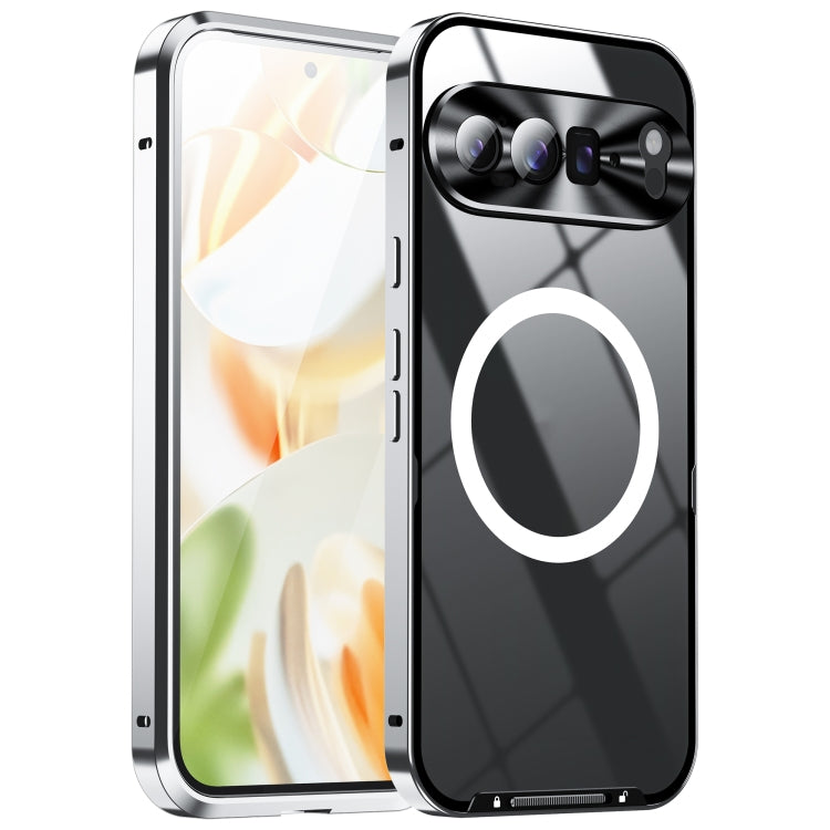 For Google Pixel 9 Pro XL MagSafe Magnetic Frosted Metal Phone Case(Silver) by buy2fix