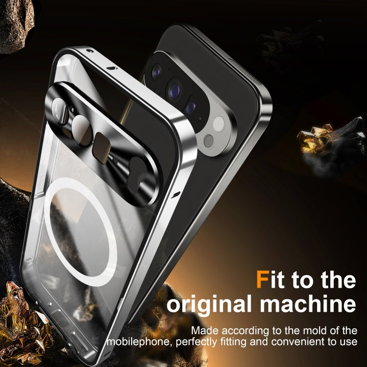 For Google Pixel 9 Pro XL MagSafe Magnetic Frosted Metal Phone Case(Silver) by buy2fix