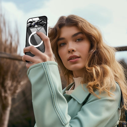 For Google Pixel 9 Pro XL MagSafe Magnetic Frosted Metal Phone Case(Silver) by buy2fix