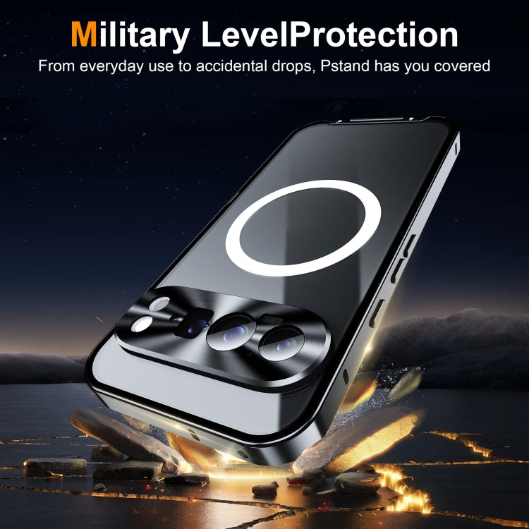 For Google Pixel 9 Pro MagSafe Magnetic Frosted Metal Phone Case(Black) by buy2fix