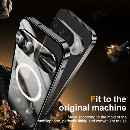 For Google Pixel 9 Pro MagSafe Magnetic Frosted Metal Phone Case(Black) by buy2fix