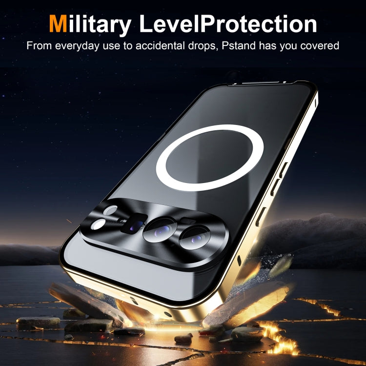 For Google Pixel 9 Pro MagSafe Magnetic Frosted Metal Phone Case(Gold) by buy2fix