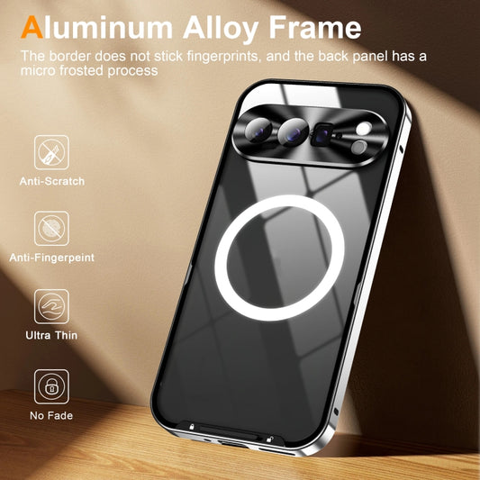 For Google Pixel 9 Pro MagSafe Magnetic Frosted Metal Phone Case(Silver) by buy2fix