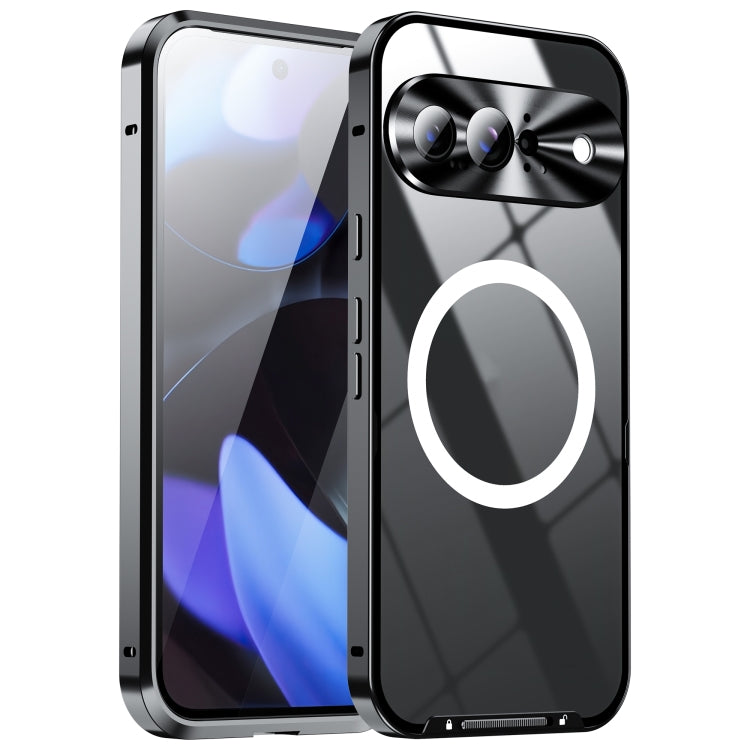 For Google Pixel 9 MagSafe Magnetic Frosted Metal Phone Case(Black) by buy2fix